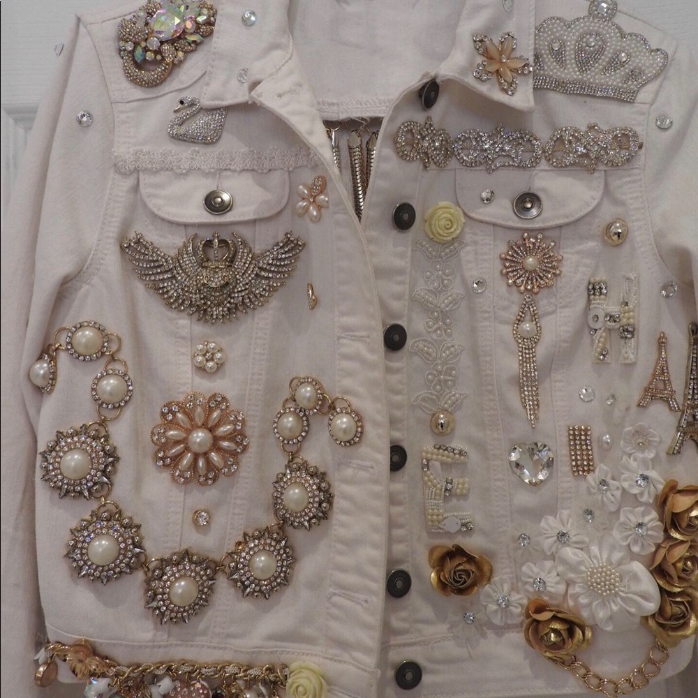 Handmade boss b*** denim jacket